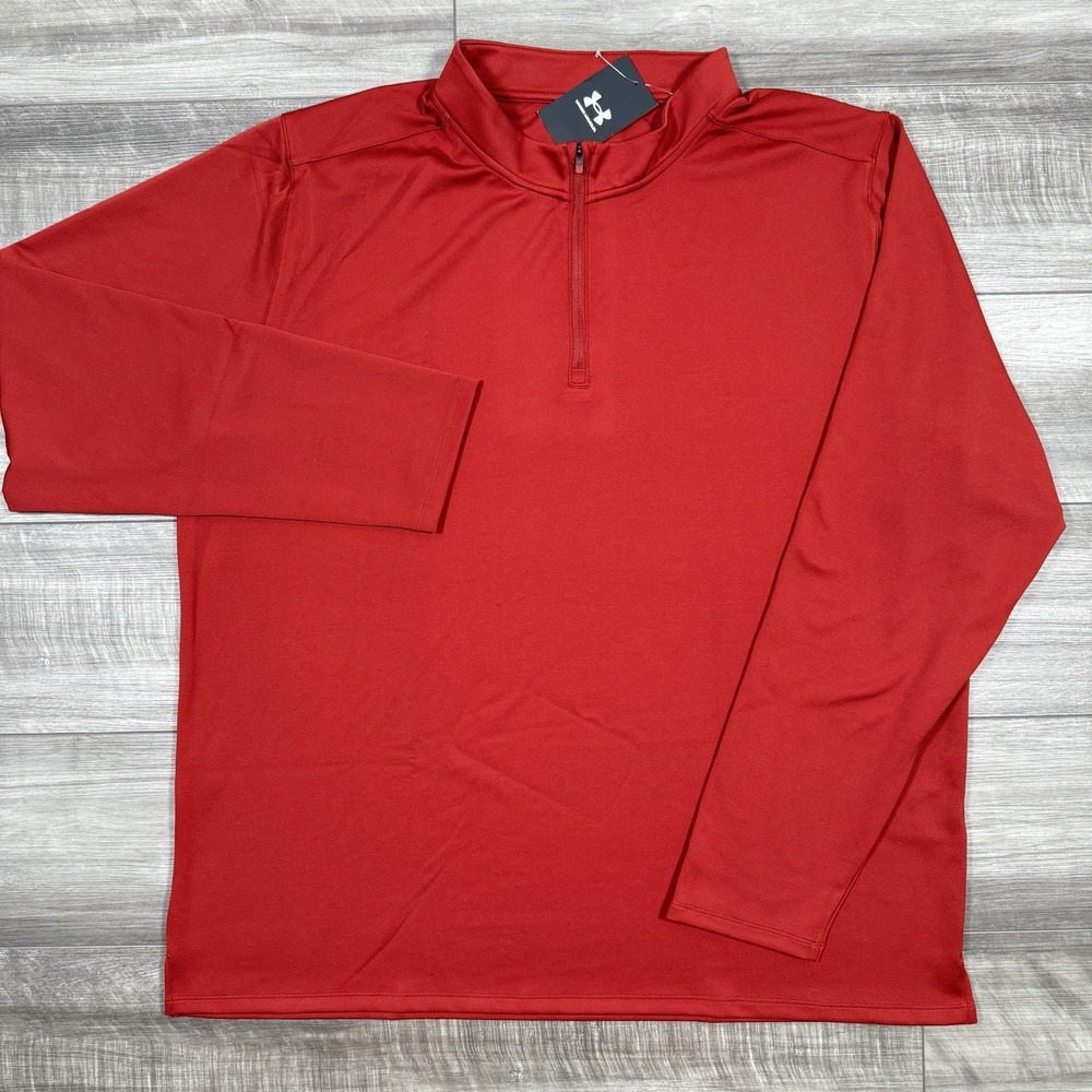 Under Armour Men's UA Motion‎ Quarter Zip Shirt 1386980 Rust Brown Size 2XL NEW